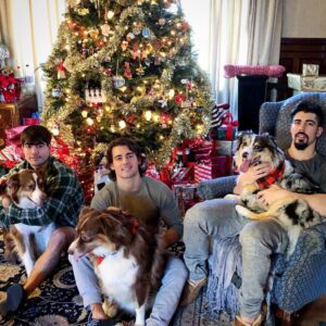 John DeLuca Instagram - My parents are thrilled to have their three favorites together on Christmas Day. Also pictured: their human sons. Merry Christmas, everybody!