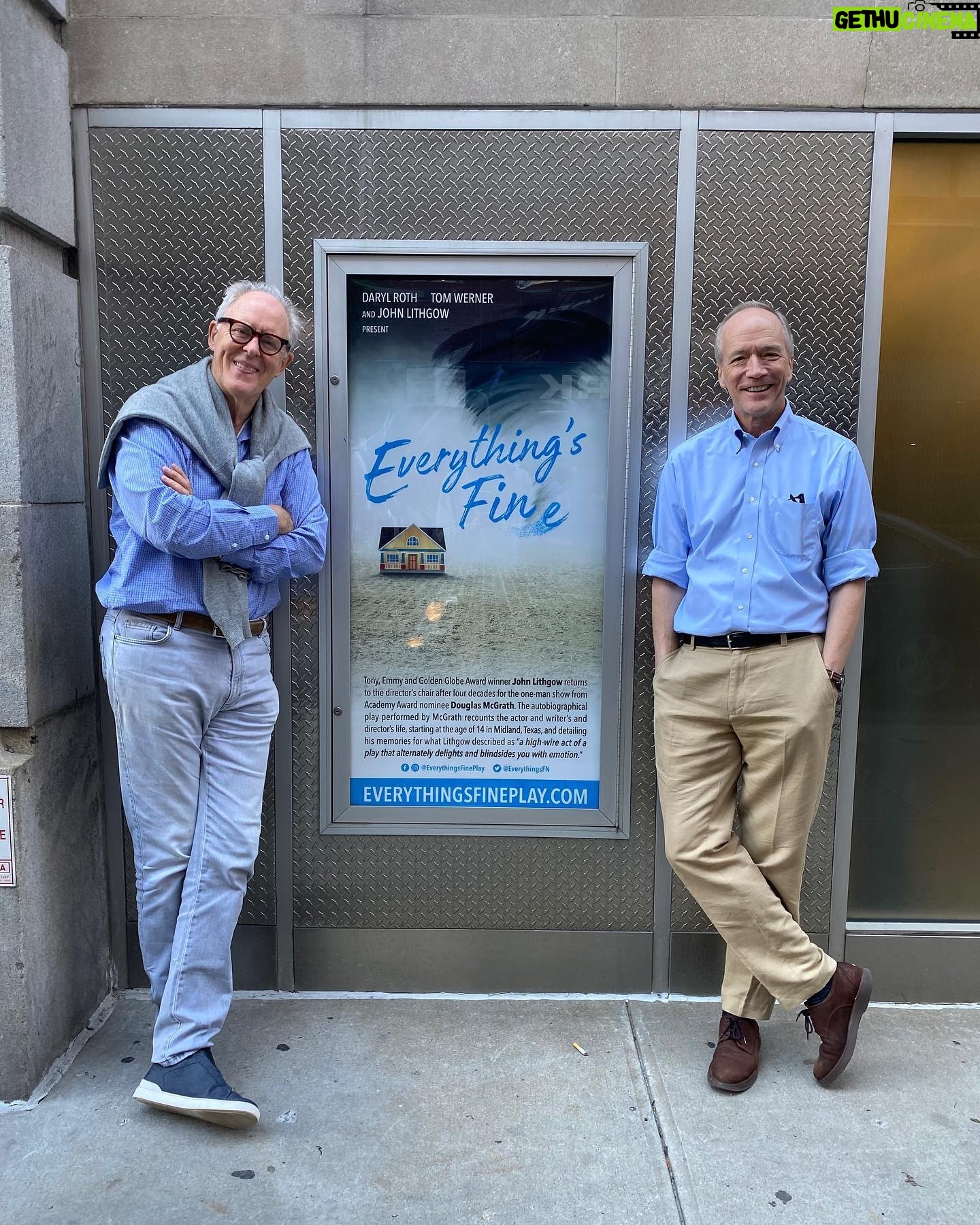 John Lithgow - 4.1K Likes - @everythingsfineplay has its 1st NY audience tonight! (I direct and #DouglasMcGrath acts)