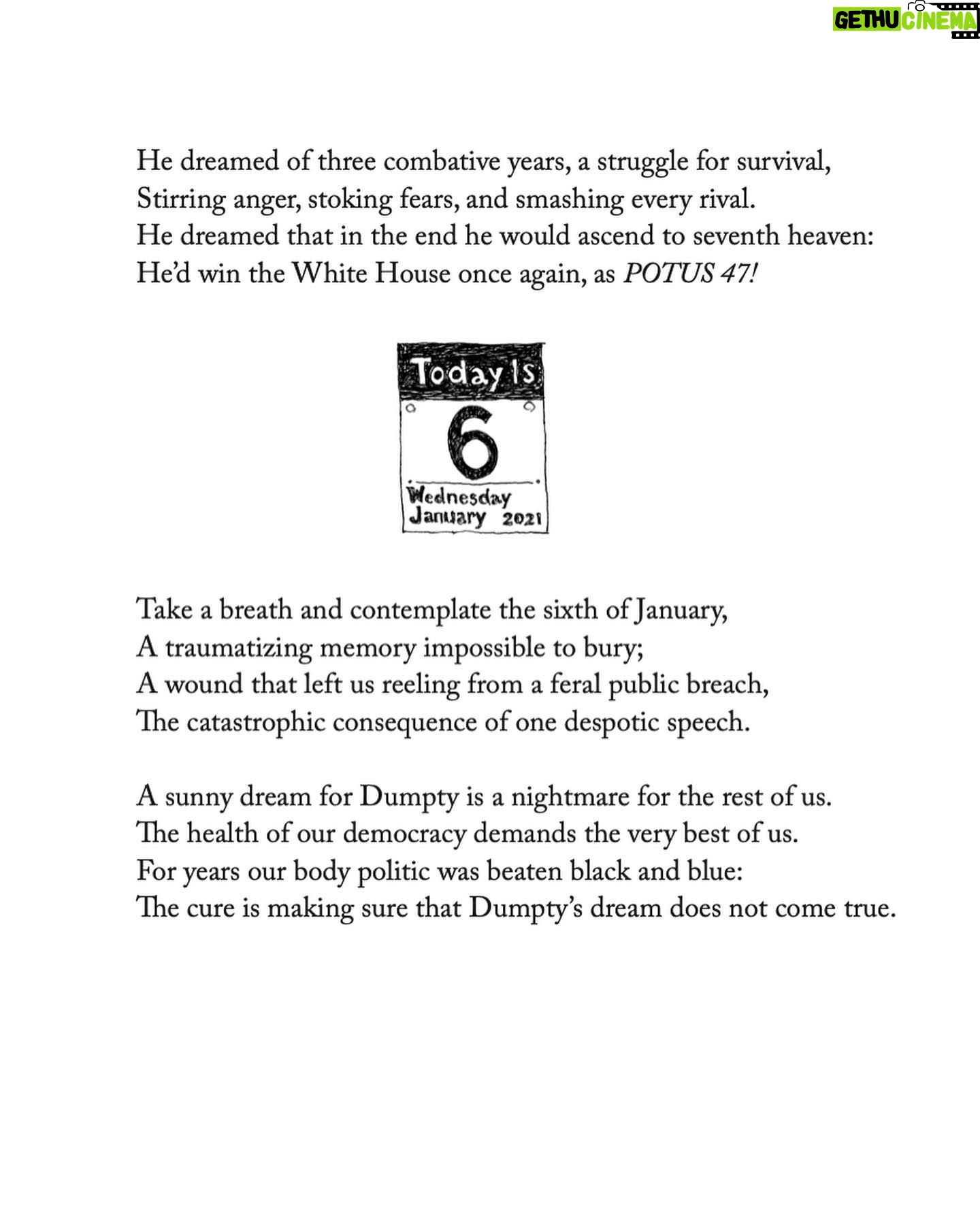 John Lithgow - 1.4K Likes - “Dumpty’s Dream” from A Confederacy of Dumptys, published in October 2021, but worth re-reading today.