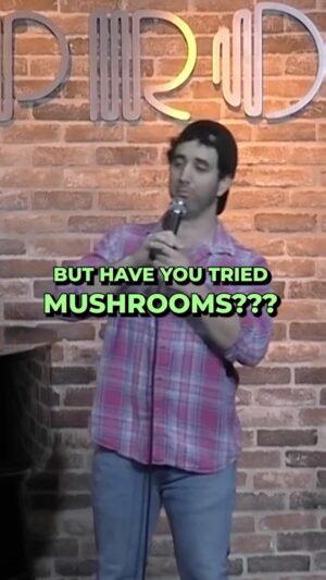 John Parr Instagram - Are Mushrooms really natures elixir? 
Tag your friend who likes 🍄 too much!!! 
#jtparr #standup #comedy #mushrooms #hippie