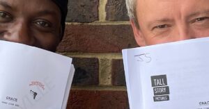 John Simm Instagram - I spy Grace 3 👀🚔🔍
@richkidcampbell and i are about to start knocking on doors and taking names…
#grace3 #deadlikeyou