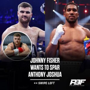Johnny Fisher Instagram - “𝗔𝗡𝗧𝗛𝗢𝗡𝗬 𝗝𝗢𝗦𝗛𝗨𝗔 𝗜𝗦 𝗔 𝗛𝗘𝗥𝗢 𝗢𝗙 𝗠𝗜𝗡𝗘” ⭐️

🥊 @johnnyfisher1 has sparred most of the very best and now wants to test himself against @anthonyjoshua 🇬🇧🤝

#Boxing #JohnnyFisher #AnthonyJoshua