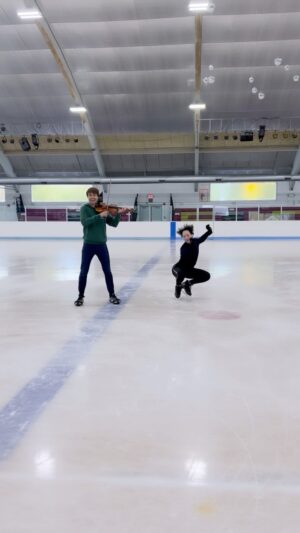 Johnny Weir Instagram - 2.February.2023 In honor of missing my friend AND 100 days until Eurovision 2023, here’s some recent historical footage of a fairytale. 🤍 @rybakofficial 
#alexanderrybak #violin #eurovision #fairytale #friends