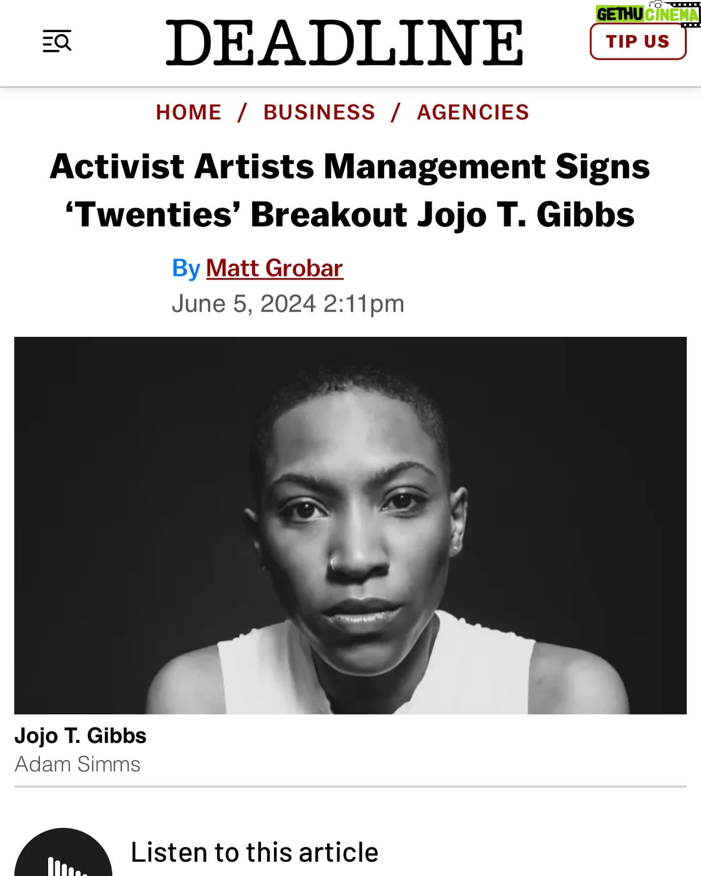 Jojo T. Gibbs - 3 Likes - Iām super excited about this new journey with @activistartists and my new managersā¦looking forward to all the new endeavors weāre going to embark on together!
ššššš
