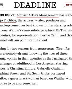 Jojo T. Gibbs Instagram - I’m super excited about this new journey with @activistartists and my new managers…looking forward to all the new endeavors we’re going to embark on together! 

🚀🚀🚀🚀🚀