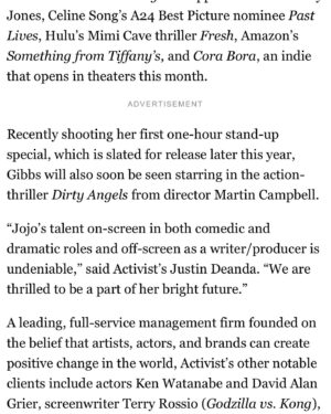 Jojo T. Gibbs Instagram - I’m super excited about this new journey with @activistartists and my new managers…looking forward to all the new endeavors we’re going to embark on together! 

🚀🚀🚀🚀🚀