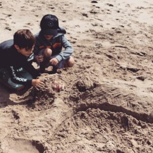 Jolene Blalock Instagram - Relaxing day at the beach. The big sand blob is me. #springbreak2019 #woohoo