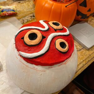 Jon Heder Instagram - Princess Mononoke Halloween costume
•
•
It’s a bit late, but just wanted to share the rough assembly of this mask and hood I made for my daughter this Halloween. One of our favorite movies, and I love making costumes every Halloween, now that my kids are old enough to wear them without taking them off in the first 5 min of trick or treating.