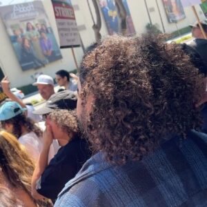 Jon Huertas Instagram - What a day of solidarity!!! It’s a wonderful sight to see so many show up for each other, in @sagaftra @wgawest @wgaeast @iatse @directorsguild #teamsters were all in full force yesterday walking, chanting, a little dancing and demanding that we come to a fair deal with the #amptp - LFG!!! #onepeople #afrolatino #afrolatina #latinamerica #latina #latino #latine  #latinx #latinidad #america
