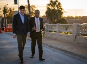 Jon Ossoff Instagram - It’s a typical Tuesday night, except Mayor Davis and I are discussing all the infrastructure upgrades coming soon to Augusta, Ga.