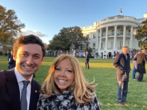 Jon Ossoff Instagram - Upgraded Infrastructure on the way as promised — with my wonderful friend Lucy