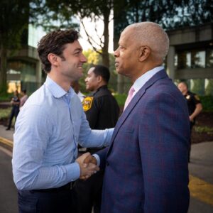 Jon Ossoff Instagram - Thanks @CongressmanHankJohnson helping pass my bipartisan bill to strengthen public safety and mental health, and for joining us this morning!