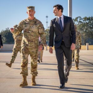 Jon Ossoff Instagram - Thanks to ALL at Ft. Benning for your service, skill, and dedication.

I am working to upgrade daycares, barracks, and other facilities at bases across Georgia and the country.

With MG Curtis Buzzard.