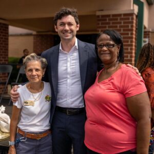 Jon Ossoff Instagram - Great to be in Columbus earlier today announcing lower insulin prices for seniors!