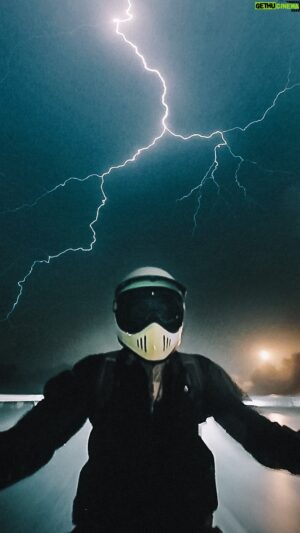 Jon Simonassi Instagram - One of my most epic rides ⚡️

I was riding home one night last week when the weather started to turn, distant thunder began to rumble…

As the sky lit up, I had to pull over to witness the majesty of a summer lightning storm.

I rigged up my 360 camera on my bike to try and capture some of these electric skies.

But before you knew it I was in a torrential downpour and because I’m a safe, experienced rider, I pulled over underneath an overpass to wait out the most extremes parts of the storm.

🏍️ ❗️ Quick motorcycle safety fact: 
The first 15min of rain-fall is the most dangerous, this is because it mixes with oil, dust and debris on the road, creating slick conditions, after 15min most of this danger has been washed away and you should be good to continue riding.

I had ear to ear smiles the entire way home, and was literally shouting WOW, JEEEEZ, OHHHHH! Inside of my helmet with each glorious strike.

One of the most epic rides I’ve ever experienced, from start to finish, I’m so thankful to Mother Nature for providing one of the best (and free) shows known to mankind.

🎥 Shot on the @insta360 RS-1 inch camera

#motorcyclelife #BMWg450x #insta360 #insta360oners #lightning #hamont