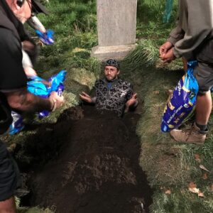 Jon Watts Instagram - We didn’t necessarily HAVE to do this, but... EDIT: I meant we didn’t necessarily have to bury a guy in a mocap suit to shoot this scene 🤣🤣🤣 !!!!