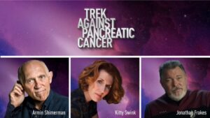 Jonathan Frakes Instagram - My brother Daniel was diagnosed with #pancreaticcancer over 20 years ago. His doctor gave him 6-8 months to live, saying there was nothing that could be done for him. He died a week before my daughter was born.

That's why I'm joining @PanCAN at #PurpleStride LA and raising money for important research. I've teamed up with my fellow "Star Trek" friends @kittyswink and Armin Shimerman to lead team "Trek Against Pancreatic Cancer." You're all invited to trek with us virtually from wherever you are or donate to this important cause. http://support.pancan.org/goto/trekagainst.