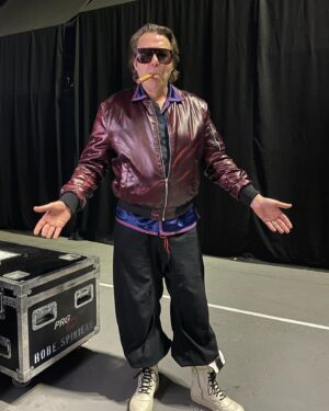 Jonathan Ross Instagram - Today’s Swag. Jacket Gaultier, trousers Westwood, boots Rick Owen, shirt Gucci. I am the gift.