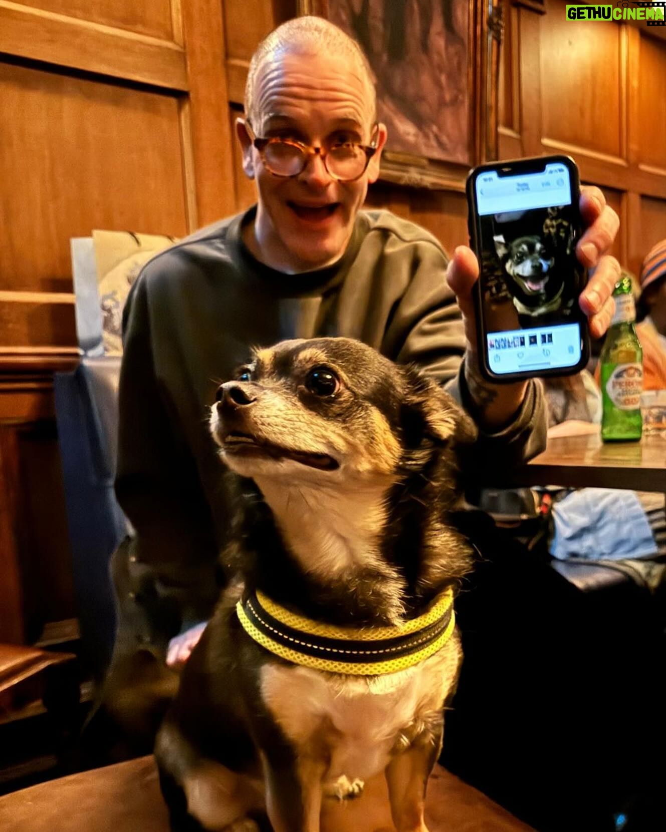 Jonny Lee Miller - 12.8K Likes - With Harley at the pub. 📸 by @nikihulme
