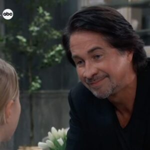 Jophielle Love Instagram - Chase and Brook Lynn watch as Finn shares a heartbreaking goodbye with Violet. @iammichaeleaston @jophiellelove @joshswickard #AmandaSetton #GH #GeneralHospital