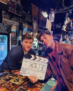 Jordan Doww Instagram - & that is a picture wrap on my second film this year! this is the story about brandon & evan. in just one short week, i got to live inside a queer love story set in the 80’s. i just love what i do. and i loved this team so so much. it was an honor to get the chance to know you, brandon <3.
