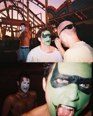 Jordan Firstman Instagram - Sat down with everyones favorite guy Robert Pattinson for @interviewmag and had a sweet and earnest conversation for once in my god damn life!! 
Then @martine.tv took these absolutely deranged photos of me on Coney Island featuring @samwilkes and @sebastiansilva79 who also did my hair and makeup in a very professional way! “I love my life, I love this record, and 
Mi amore vole fe!” -lady Gaga 
Link to the full interview in my stories.
