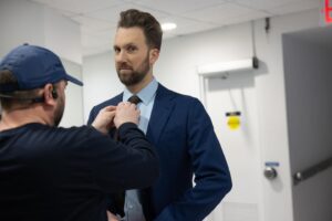 Jordan Klepper Instagram - Busy week. Best crew in the biz. 

Photos @pbsthephotographer