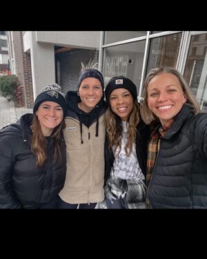 Jordan Whitley Instagram - Extremely thankful for these humans, for the love, vulnerability, hospitality, and grace they share with me each time I visit, and for their willingness to help me pull off the surprise on slide 2 🖤 Chicago may be cold rn, but I always have the warmest, coziest feelings when I’m surrounded by these 4. Til next time (and maybe next time you all can come to me bc it’s currently 75 in St Pete 🥰) #friendsgiving2022