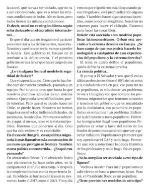 José Antonio Kast Instagram - “Ver a la ciudadanía en paz en El Salvador para mí no es populismo, es solucionar un problema”.

Les dejo aquí la entrevista de La Tercera para que puedan revisarla. 

¿Que opinan? 👀 Los leo en los comentarios…