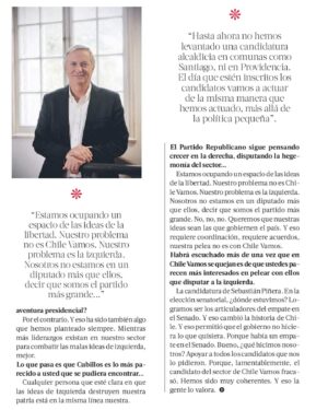 José Antonio Kast Instagram - “Ver a la ciudadanía en paz en El Salvador para mí no es populismo, es solucionar un problema”.

Les dejo aquí la entrevista de La Tercera para que puedan revisarla. 

¿Que opinan? 👀 Los leo en los comentarios…