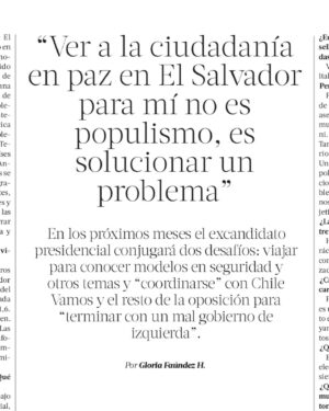 José Antonio Kast Instagram - “Ver a la ciudadanía en paz en El Salvador para mí no es populismo, es solucionar un problema”.

Les dejo aquí la entrevista de La Tercera para que puedan revisarla. 

¿Que opinan? 👀 Los leo en los comentarios…