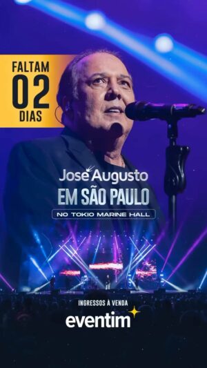 José Augusto Instagram - Alô São Paulo! Só mais dois dias de espera e nós estaremos juntos para esse lindo show no @tokiomarinehall 

#joseaugusto