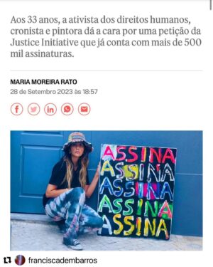 José Raposo Instagram - Estão a tentar eliminar a conta da activista Francisca De Magalhães Barros! Quando se denuncia o que há de errado na sociedade, tende a aparecer um determinado tipo de censura! 

#Repost @franciscadembarros with @use.repost
・・・
Em grande entrevista para o @jornalsol 
Sobre as minhas causas, a entrevista não está completa: falta falar de uma importante causa que combati o ano passado com a jornalista Maria Moreira Rato (Bullying) e que irei falar sobre este ano e onde muitos artistas deram também a cara. No entanto, a petição que me trouxe até esta entrevista: @justiceinitiative.eu @justiceinitiativeportugal @iacinstitutodeapoioacrianca @tania.simao.5 @marco_da_ninja @melaniagomes @rochadulceferreira @carlos.carreiras @carlanunessemedo

140 mil crianças (número de referência da @unicef_portugal que são abusadas sexualmente) ainda não chegamos a esse número de assinaturas em Portugal 🇵🇹. Um de nós por cada criança.