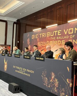 Josh Andrés Rivera Instagram - Kicked off @thehungergames: TBOSS press tour with the first stop in Berlin! Danke to all and to all a good wurst 🇩🇪🫶

Styled by: @mrenriquemelendez 
Grooming: Brigette Brenner 
Premiere look: @dior