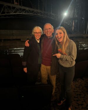 Josh Groban Instagram - Thank you @juliannemoore for coming to see @sweeneytoddbway!! It was an honor to perform for you and your family! Swipe for bonus cuteness of @annaleighashford with my parents!! 🎄💈