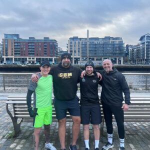 Josh Warrington Instagram - No Matchroom 5k this morning so we did our own. Myself, @maxihughes @andrewmccart17 and the 27 stone @izzy_asif touring Dublin 🏃🏻🇮🇪, avoiding the riots 🚔…