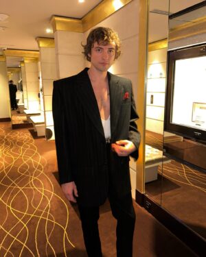 Josh Whitehouse Instagram - Thank you @ysl for a wonderful night in Paris at the Saint Laurent women’s show. It was stunning 🖤 thanks to @dorso for styling me and these pictures and the long list of everything else you do, thanks to @alexisdayhmu for my grooming and of course to @anniemajor and @emmanueltomasini for taking such great care of me! Congrats on a great show! #ysl
