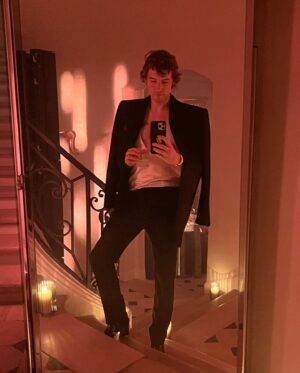 Josh Whitehouse Instagram - Thank you @ysl for a wonderful night in Paris at the Saint Laurent women’s show. It was stunning 🖤 thanks to @dorso for styling me and these pictures and the long list of everything else you do, thanks to @alexisdayhmu for my grooming and of course to @anniemajor and @emmanueltomasini for taking such great care of me! Congrats on a great show! #ysl