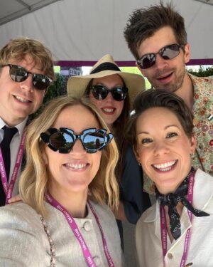 Josh Widdicombe Instagram - Lovely day at @rhschelsea, stiff neck central.
1. Umbrella
2. The gang
3. Big hedgehog with @penrosehouse and @ivo_graham 
4. Johnny Ball
5. Flowers
6. No faith in my friend showing up