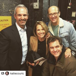Joshua Jackson Instagram - Thanks for coming last night @katiecouric and @johnmolner. I’m glad you enjoyed the show... hope to see you soon. (And you too Semel)