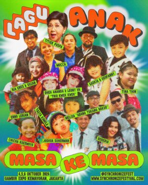 Joshua Suherman Instagram - Anak2 di poster ini udah pada jadi Bapak2 dan Ibu2. Kecuali anak yg paling kiri digendong kak @ria_nsuzan itu gak tau kenapa childish bgt.. Ketemu di @synchronizefest oktober nanti, yak!