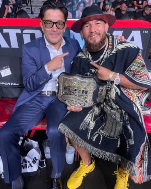 Juan Archuleta Instagram - Here watching incredible fights tonight #bellator300 discussing future fights as well with @nobu_sakakibara