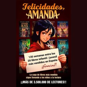 Juan Gómez-Jurado Instagram - Es absolutamente increíble lo que estáis consiguiendo con Amanda Black. Y la cara de los niños en las firmas… ¡¡¡muchos no habían tocado un libro antes y ahora los devoran!!! Gracias de corazón por este regalo que nos hacéis a @babsimon22 y a mí.