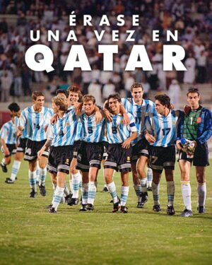 Juan Pablo Sorín Instagram - “ÉraseUnaVezEnQatar” 
ya está disponible en Flow ! 

La peli 🎥 documental que estrenamos en Festivales Internacionales de Cine ANTES del Mundial de Qatar 2022 ahora la pueden ver en plataformas, desde casa ! 
“Érase” cuenta la historia de un grupo de jóvenes, el sueño y la responsabilidad de jugar con sus selecciones ( Argentina, Brasil, España ) en medio de su adolescencia. 
Los valores, la importancia de los formadores ( como José N. Pekerman), la amistad y la ilusión de jugar un Mundial Sub20 en un lugar desconocido, Qatar 1995, que les cambiaría la vida para siempre. El camino hacia la victoria. 

Con las voces de los jugadores protagonistas de Argentina, Brasil, España y Portugal 
Entre otros Biagini, Pena, Ibagaza, Irigoytia, Coyette, Raúl Gonzalez, Joseba Etxebarria, Caio Ribeiro, ZeElías, Sorin, Pekerman, Tocalli y Vicente del Bosque 
.
Producción @elisprodutora 
 Idea Original / Prod. General @sol_alac @jpsorin6 
Directores Fede Rotstein - Ignacio Ceroi 
Prod.Ejecutiva Iván Granovsky 
Y gran equipo!!

Textos de: Fabián Casas 
Voz en off: Santiago Motorizado ( Él Mató a un Policia Motorizado )