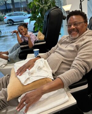 Judge Greg Mathis Instagram - Granddaughter Nora and I had a self care day this week. She DEMANDED that I cut my long toenails