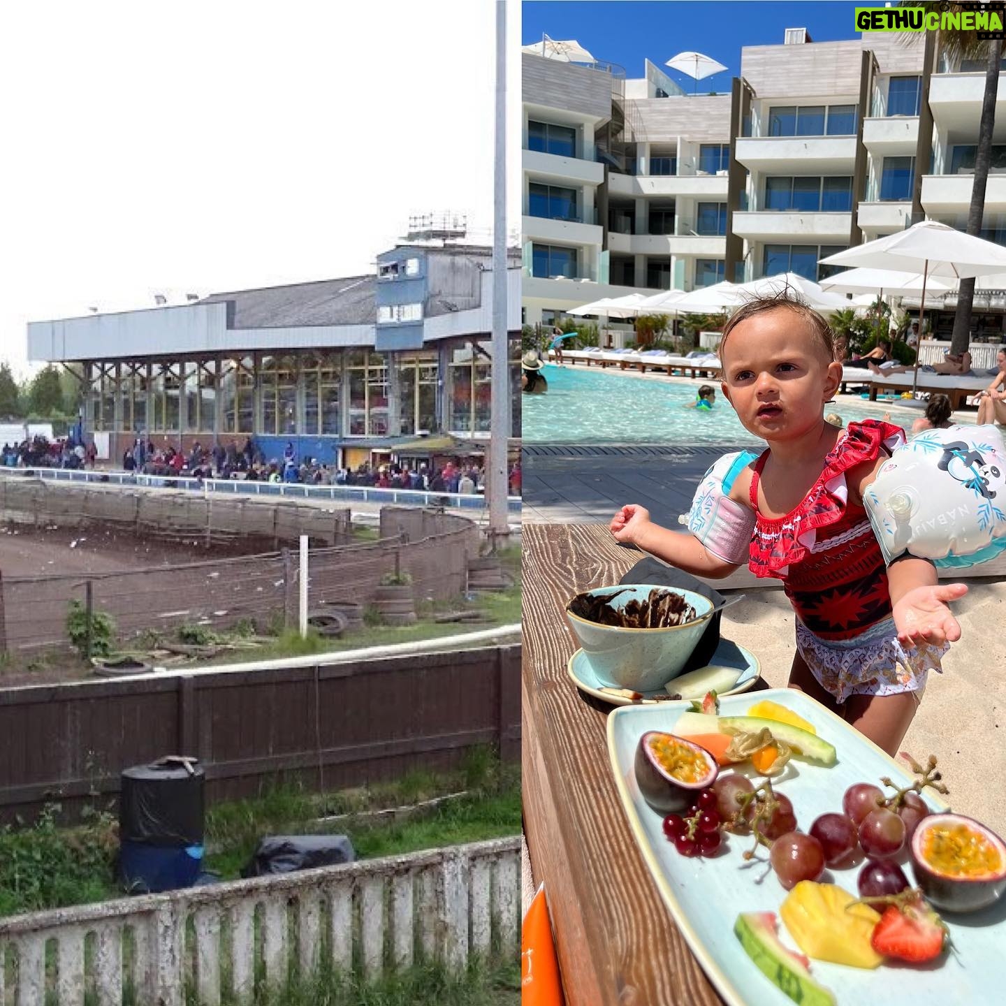 Judi Shekoni - 76 Likes - On the left is the greyhound race track I worked at from age 11 to buy food. On the right is my 2 year old angry at the food selection at Nobu Ibiza 🤯🤦🏾♀️