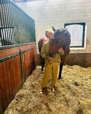 Judith Rakers Instagram - Charlie vor drei Jahren. Und heute :-) 🥰 Aus dem kleinen Hengstfohlen ist ein junger Mann geworden. Groß und stark und trotzdem so sensibel und zart. Und er wächst noch 🙈… #meinekleineFarm #charliechocolate #hengstfohlen2021 #holsteinerhorse