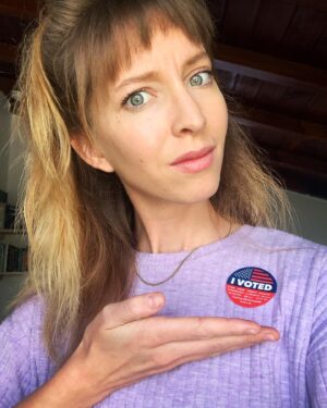 Julia Aks Instagram - VOTE ❤️🤍💙
Last chance, friends. Educate. Participate. Be safe.
If you are able to vote, and think your vote doesn’t count or are choosing not to vote just remember that there are people in powerful positions working to make you feel that way. Fight back. VOTE.
EDIT: Acknowledging that I voted on land stolen from the Tongva, Chumash, and Kizh tribes.