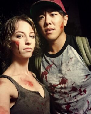 Julia Aks Instagram - #FBF to our first Halloween together as one of the greatest love stories ever told. Glenn & Maggie from @amcthewalkingdead 🎃🧟‍♂️
Someday we’ll have enough time and energy to do another couples costume lol
