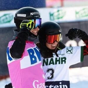 Julia Dujmovits Instagram - 💥 🥇 at @snowboardweltcupgastein 🥰 together with @arvid_auner 💯 🇦🇹